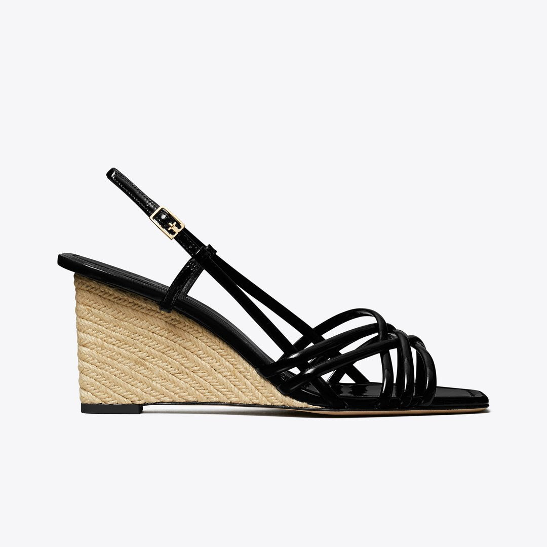 Tory Burch Multi-Strap Espadrille Wedge PERFECT BLACK / PERFECT BLACK