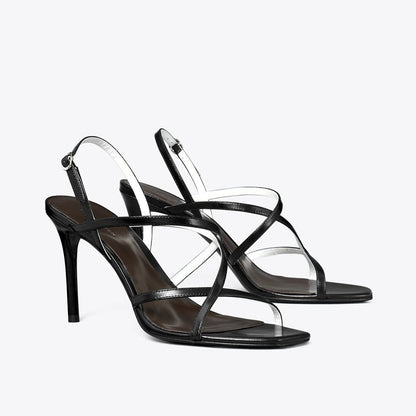 Tory Burch Multi-Strap Heeled Sandal PERFECT BLACK
