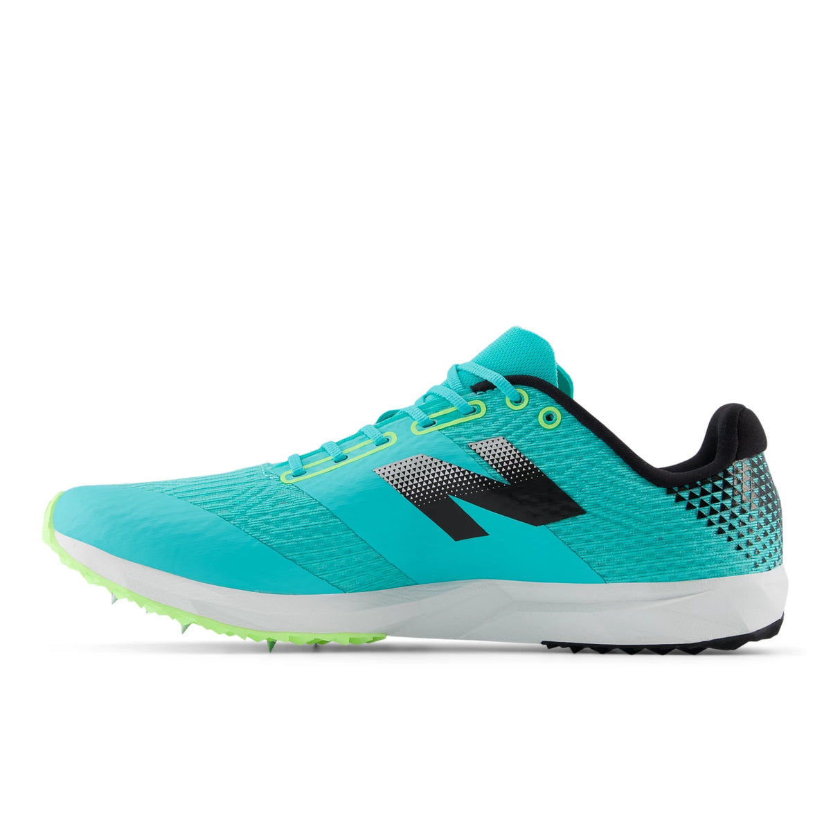 New Balance Fuelcell XC7 V5 Cyber Jade with Black and Silver Metallic