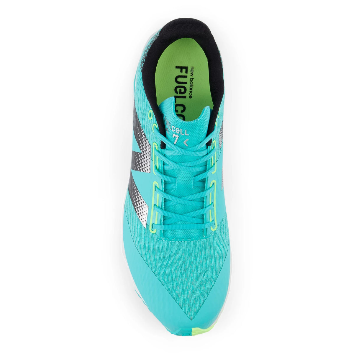 New Balance Fuelcell XC7 V5 Cyber Jade with Black and Silver Metallic