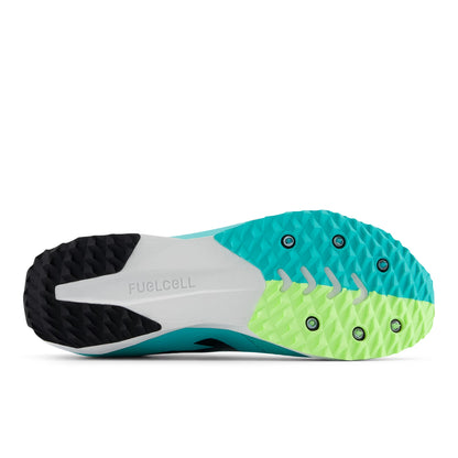 New Balance Fuelcell XC7 V5 Cyber Jade with Black and Silver Metallic