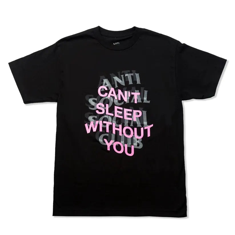 Anti Social Social Club Can't Sleep Without You Black Tee