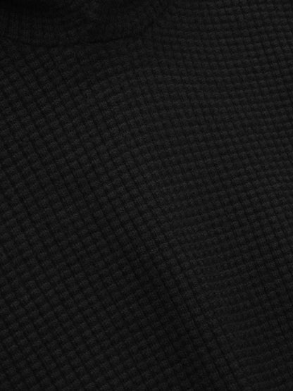 Essentials Womens Heavy Waffle 90S Hoodie Vintage Black