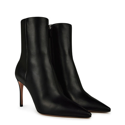  Nappa Leather Booties Black