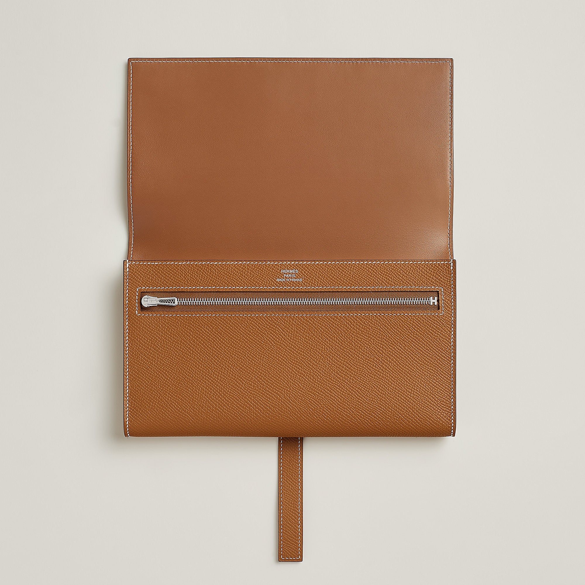  Hermes New H Passant Toutenmain Wallet Gold