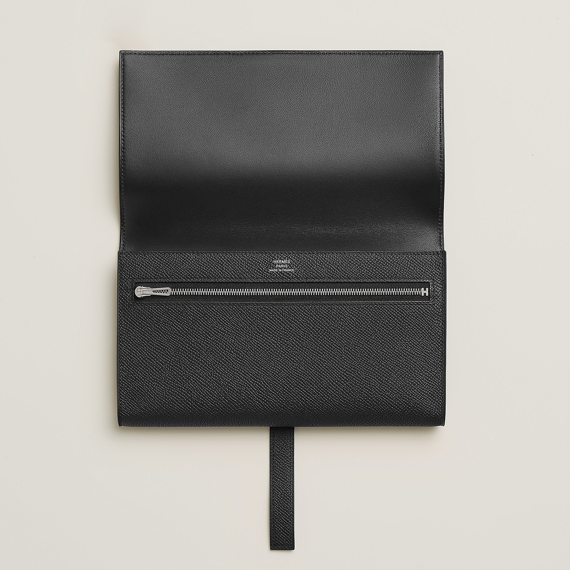  Hermes New H Passant Toutenmain Wallet Noir