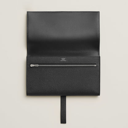  Hermes New H Passant Toutenmain Wallet Noir