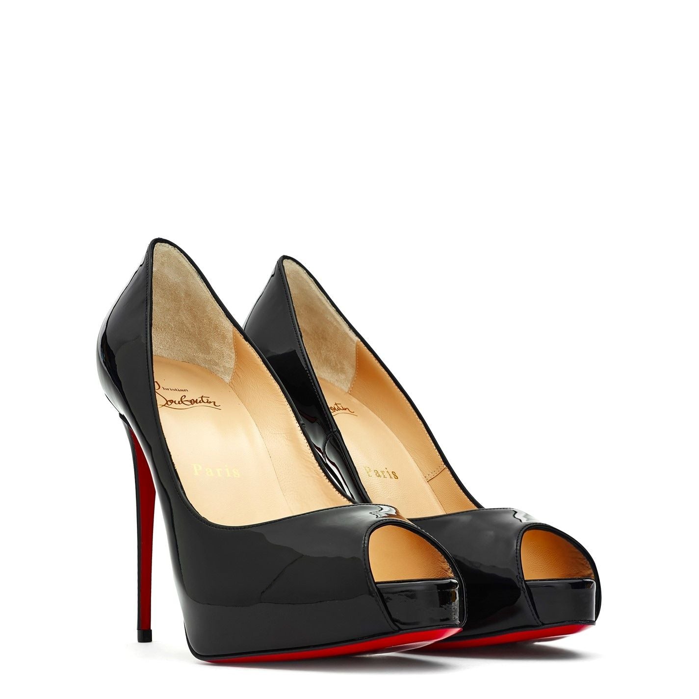  New Very Privé 120mm Open Toe Pumps Black BK01