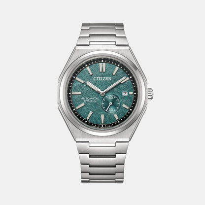 Citizen Zenshin Men Automatic Blue Dial Analog Titanium Watch Nj0180-80X