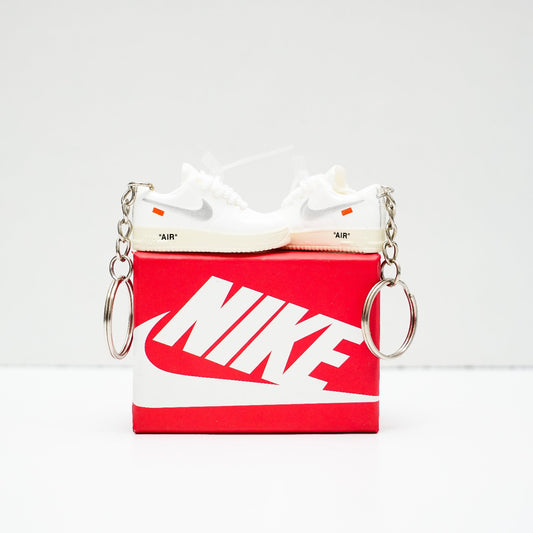 3D Sneaker Keychain With Box - Air Force 1 OffWhite White