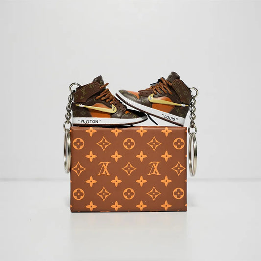 3D Sneaker Keychain With Box - LV High