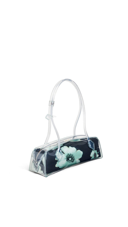 Alaïa Le Teckel Medium Bag In Polyurethane And Flower Print