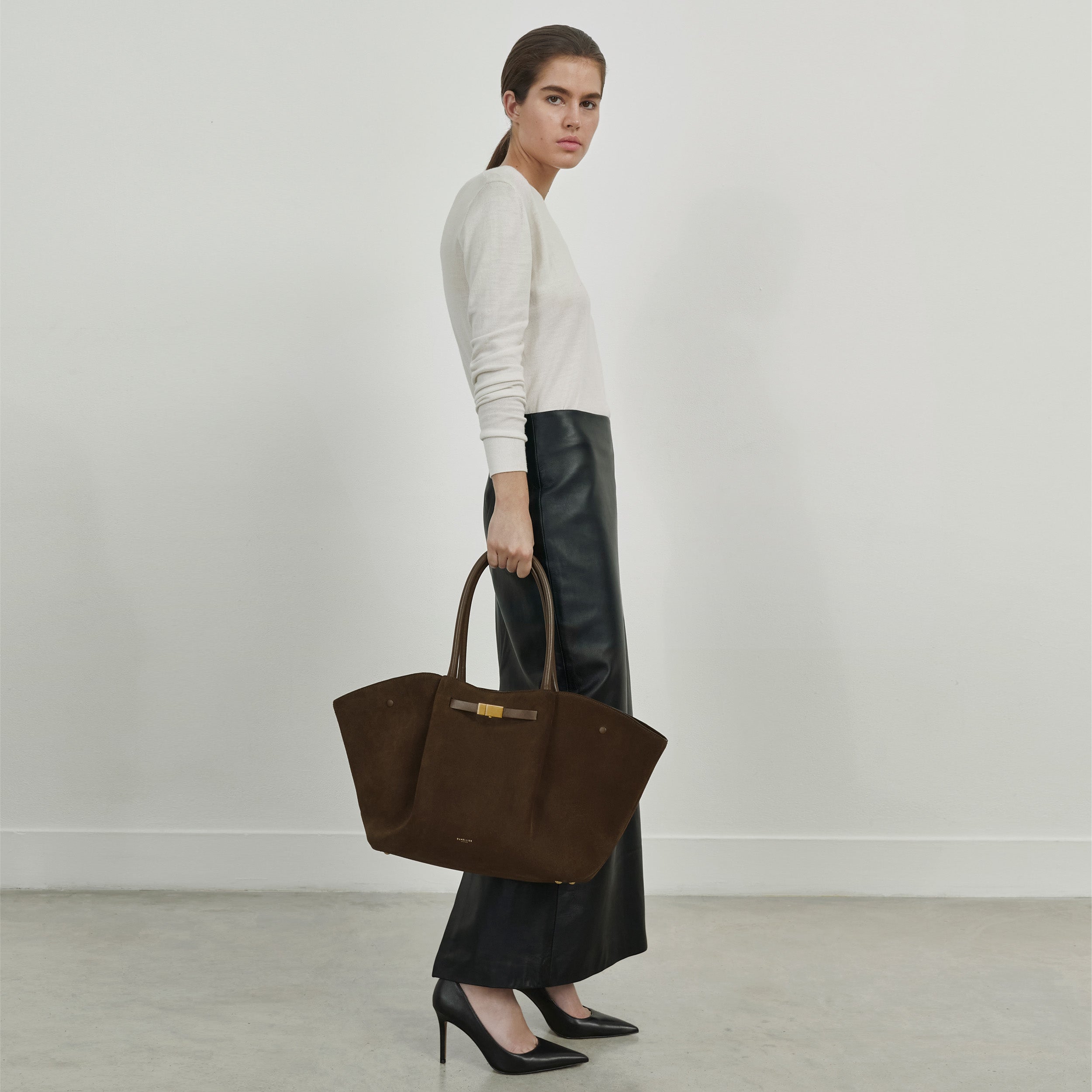 DeMellier The New York mocha suede & mocha smooth