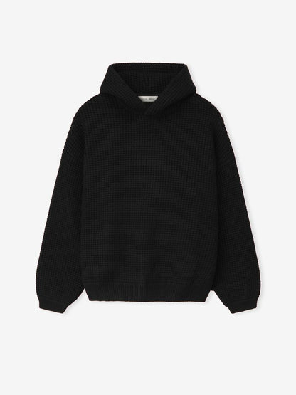 Essentials Heavy Waffle 90S Hoodie Vintage Black