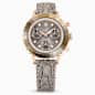 Swarovski Octea Chrono Watch Swiss Made Leather Strap Gray Rose Gold-Tone Finish SW5671153