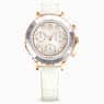 Swarovski Octea Chrono Watch Swiss Made Leather Strap White Rose Gold-Tone Finish SW5671150