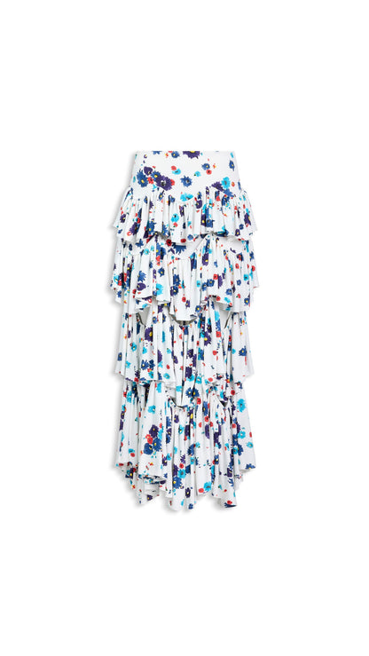 Alaïa Draped Printed Skirt