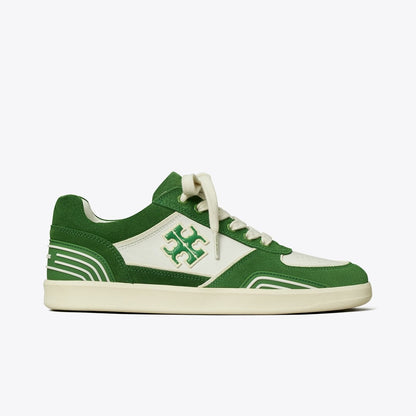 Tory Burch Online Exclusive: Clover Court Sneaker WHITE / MOSSY GREEN / MOSSY GREEN