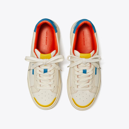Tory Burch Online Exclusive: Ladybug Sneaker WHITE / NEW IVORY / COBALT