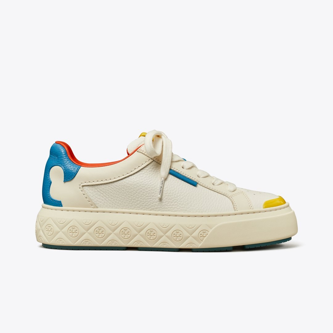 Tory Burch Online Exclusive: Ladybug Sneaker WHITE / NEW IVORY / COBALT