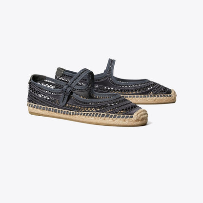 Tory Burch Open Weave Mary Jane Espadrille BLUESTONE