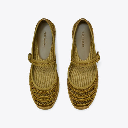 Tory Burch Open Weave Mary Jane Espadrille OLIVE TWIG