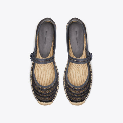 Tory Burch Open Weave Mary Jane Espadrille BLUESTONE