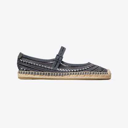 Tory Burch Open Weave Mary Jane Espadrille BLUESTONE