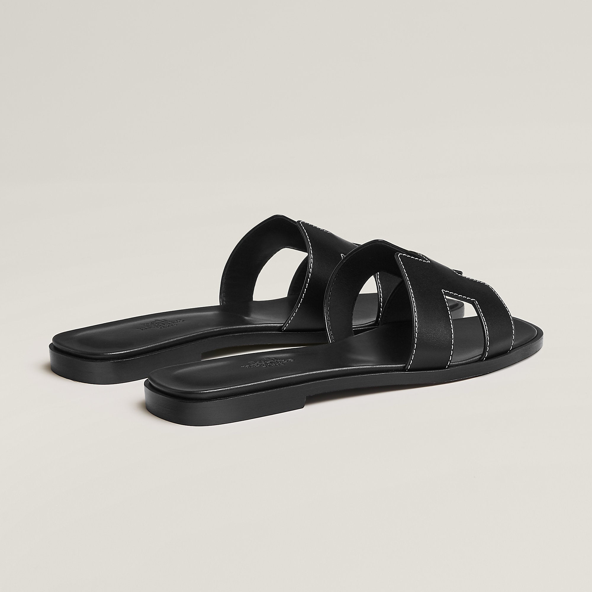  Hermes Oran Sandal Noir