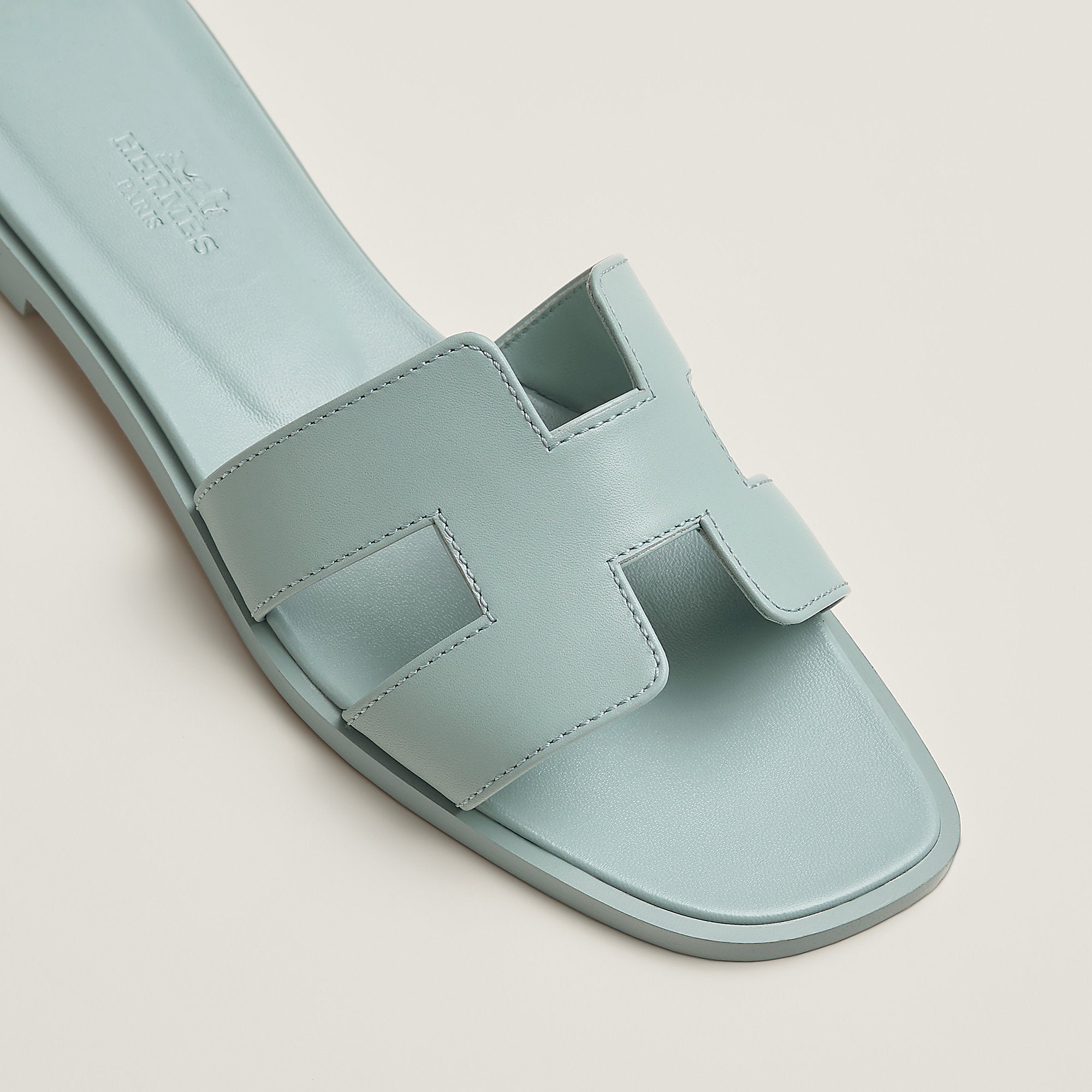  Hermes Oran Sandal Bleu Glacier