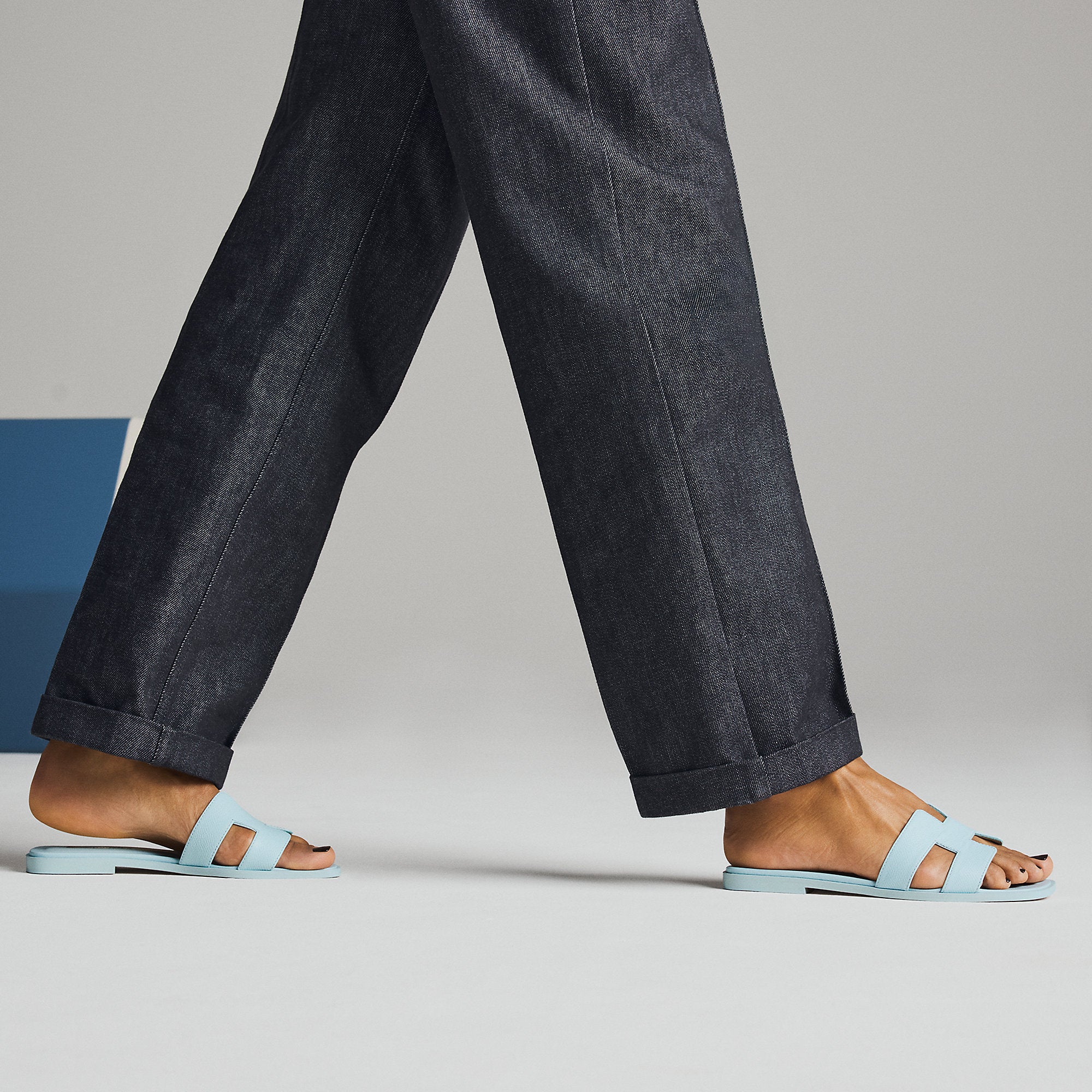  Hermes Oran Sandal Bleu Brume