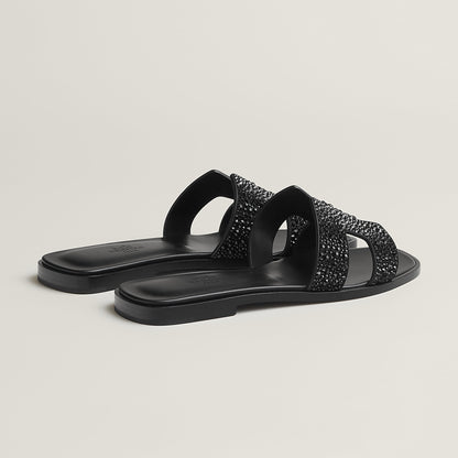  Hermes Oran Sandal Noir