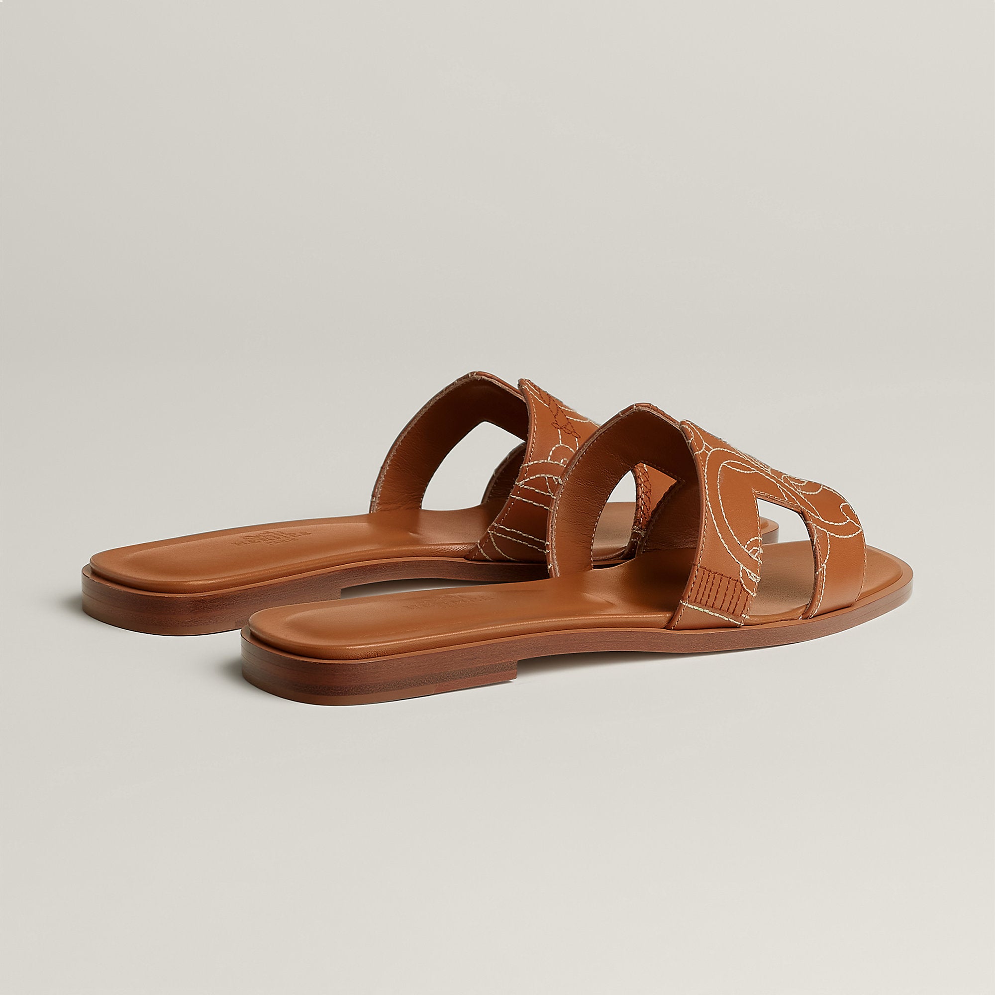  Hermes Oran Sandal Naturel