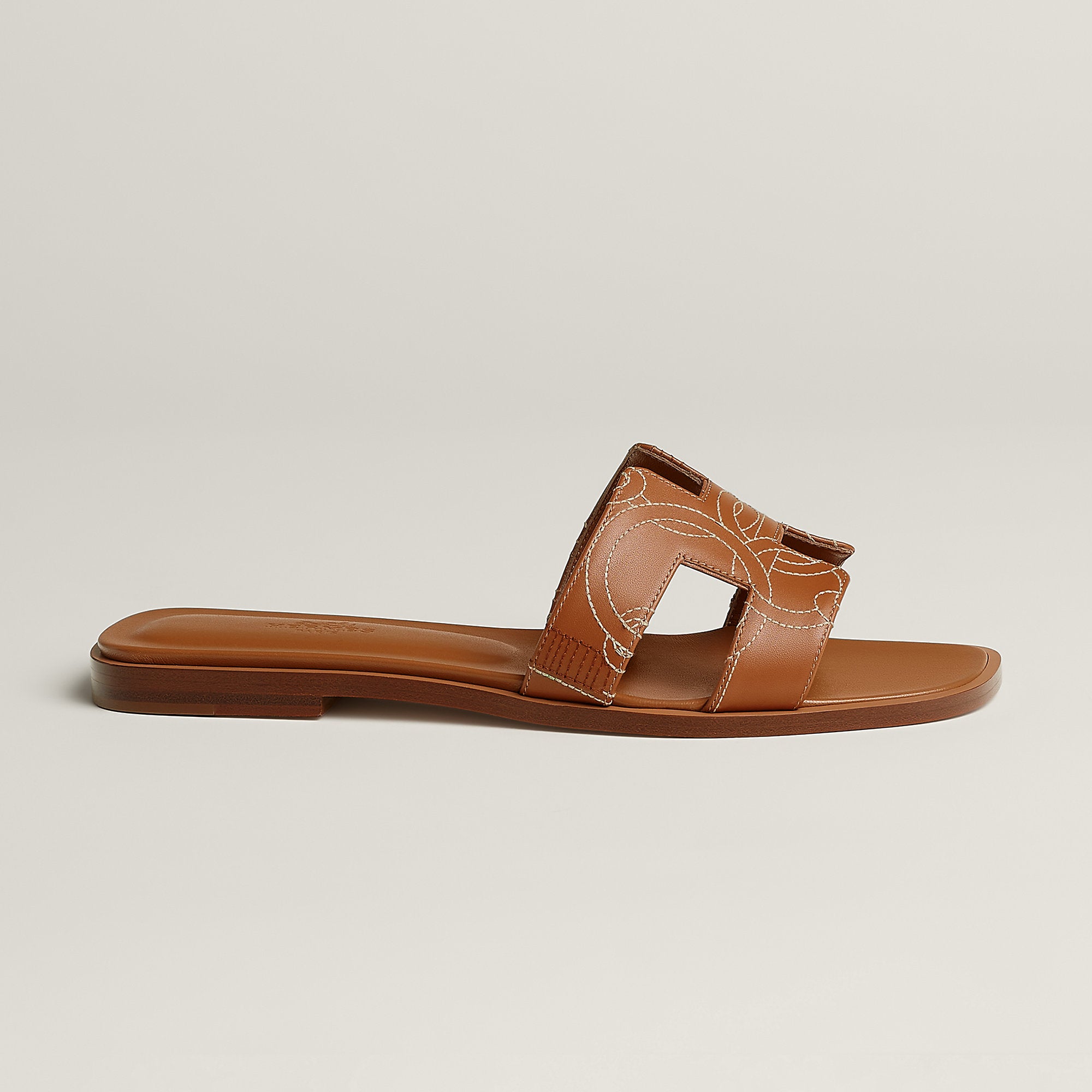  Hermes Oran Sandal Naturel
