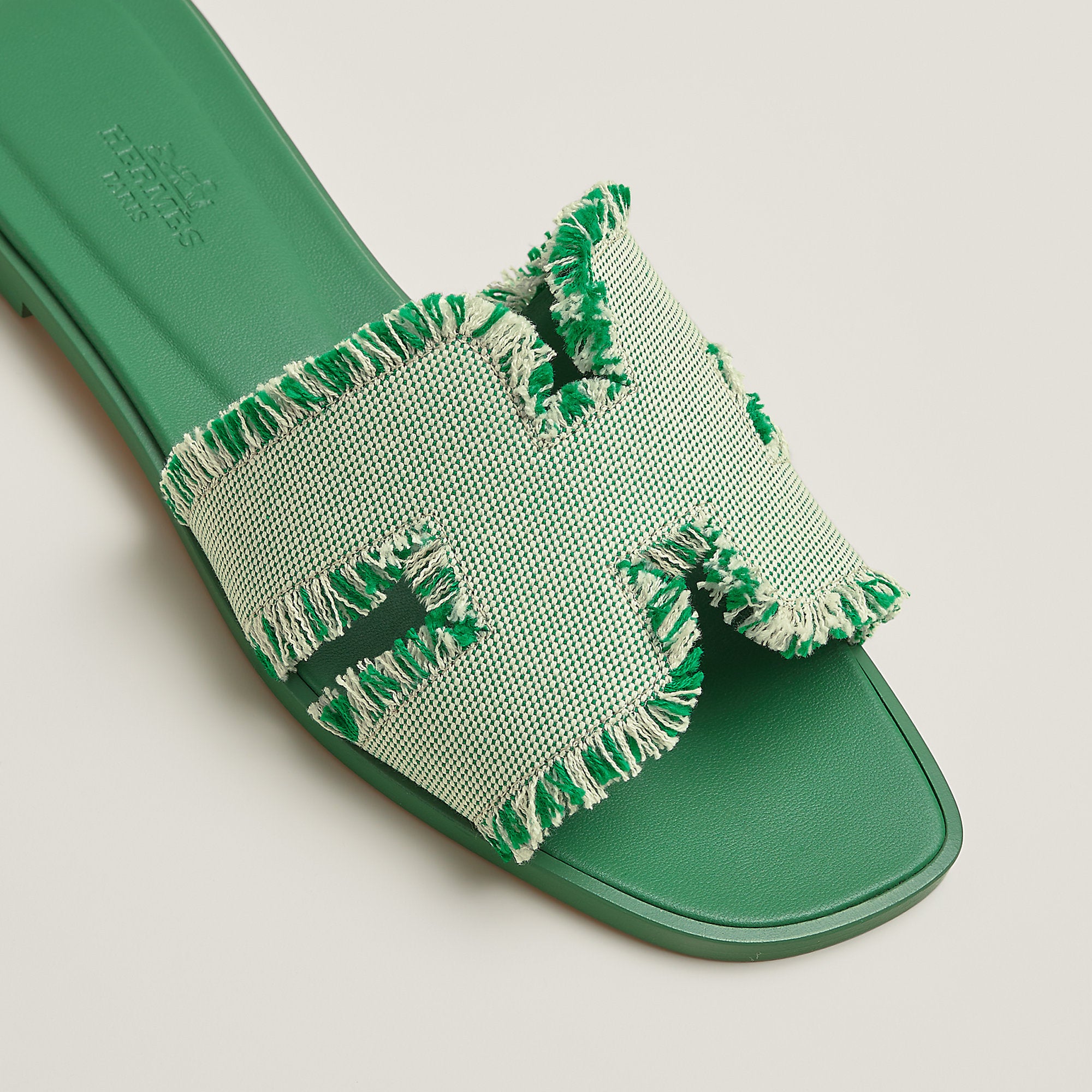  Hermes Oran Sandal Vert Jungle