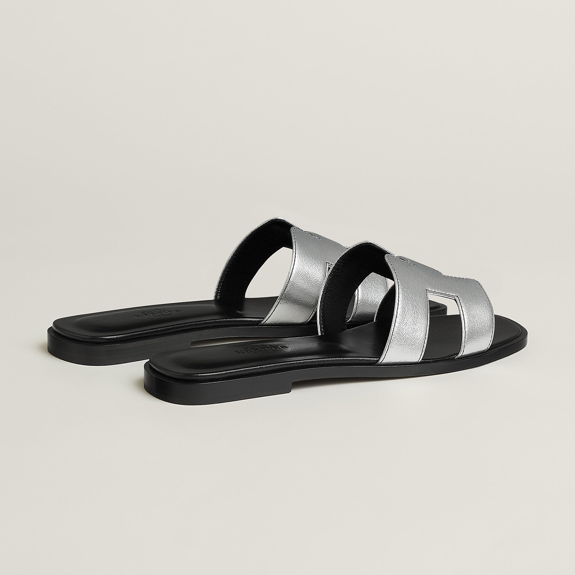  Hermes Oran Sandal Gris Argent