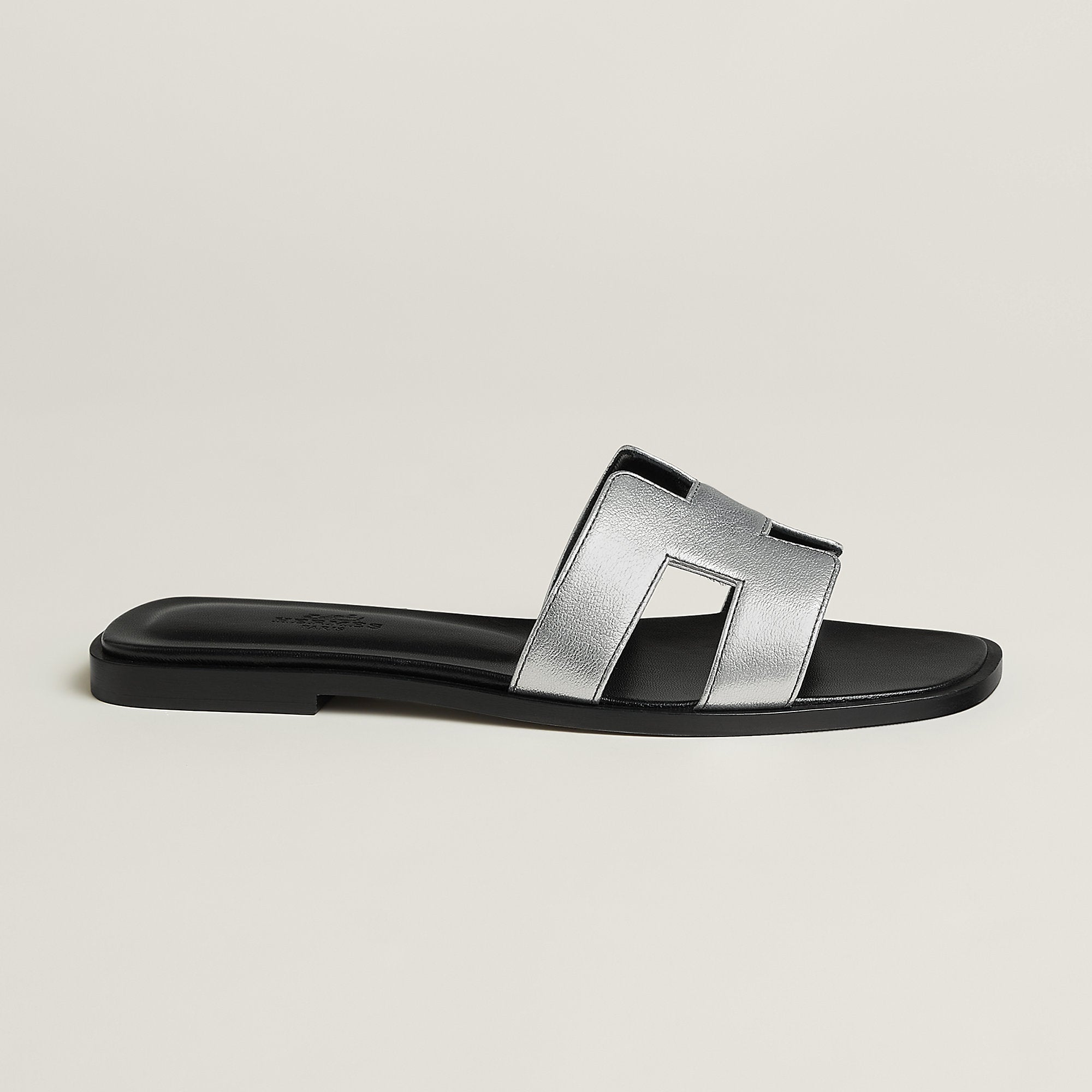  Hermes Oran Sandal Gris Argent