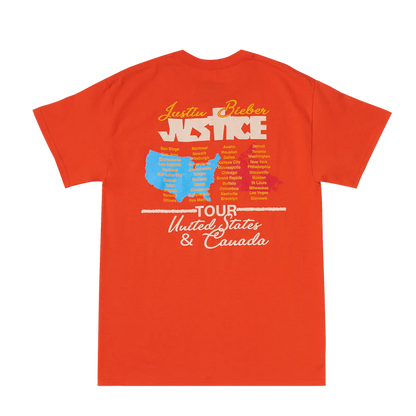 House of Drew Justin Bieber Justice Tour Orange T-Shirt