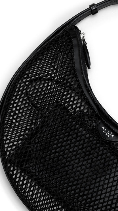 Alaïa One Piece Demi Lune Bag In Fishnet