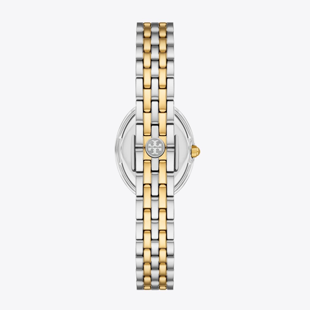 Tory Burch Oval Watch LIGHT PINK TINTED MOP/TWO-TONE