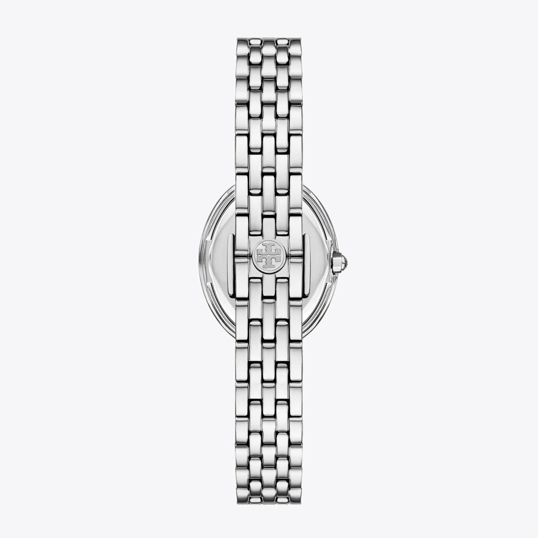 Tory Burch Oval Watch BLUE/STONES/SILVER