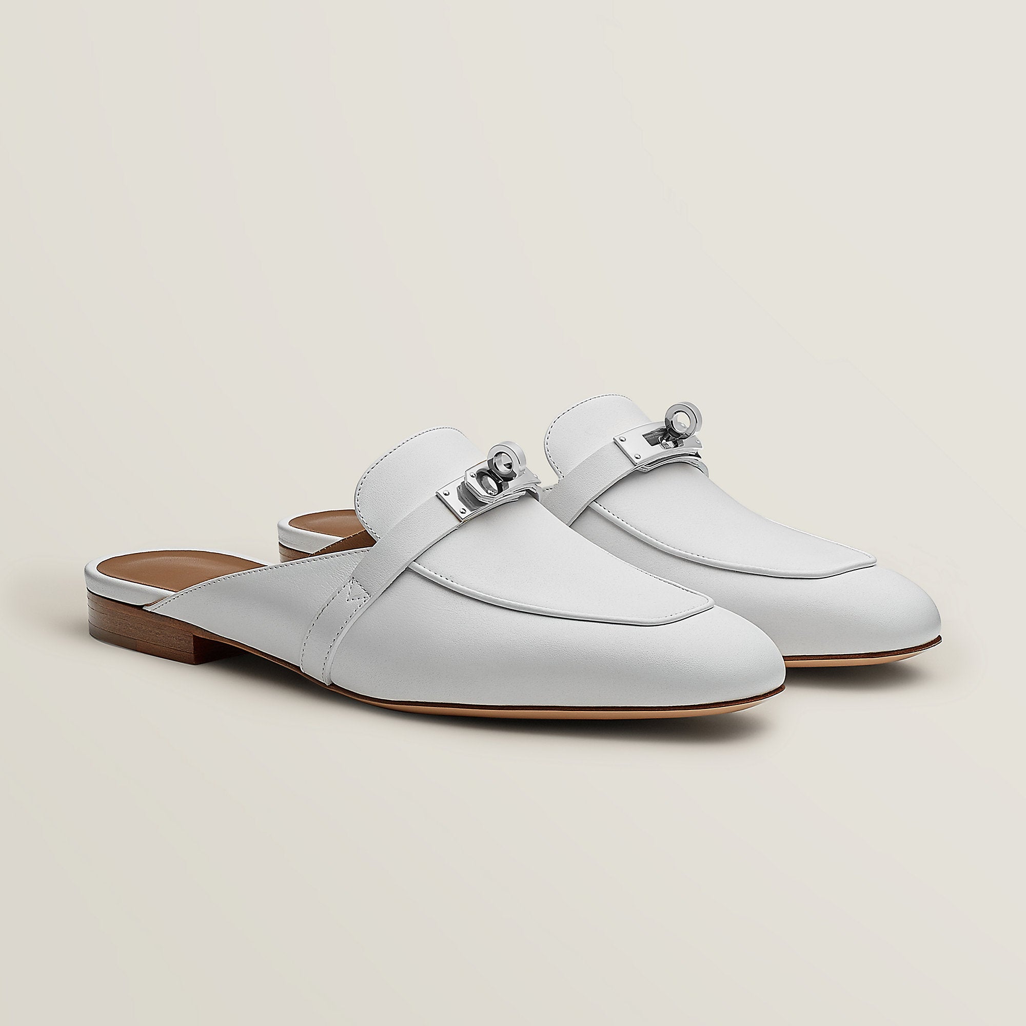  Hermes Oz Mule Blanc