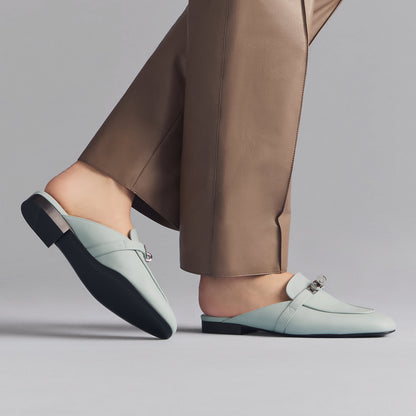  Hermes Oz Mule Bleu Glacier