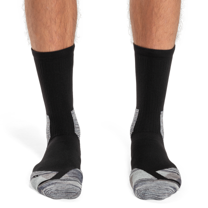 On Explorer Merino Sock Black | Glacier