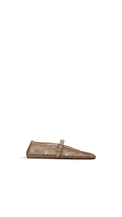 Alaïa Ballet Flats In Fishnet