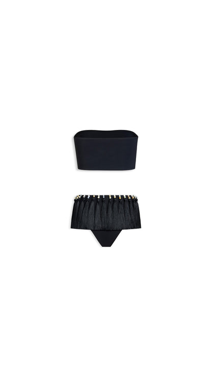Alaïa Tassel Bandeau Bikini Set
