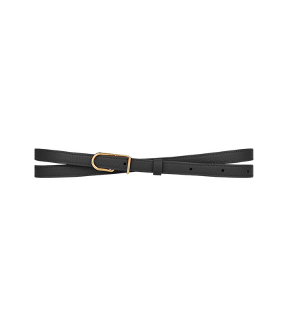 Polene Thin Umi Belt Textured Black