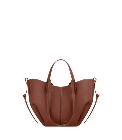 Polene Cyme Mini Textured Cognac