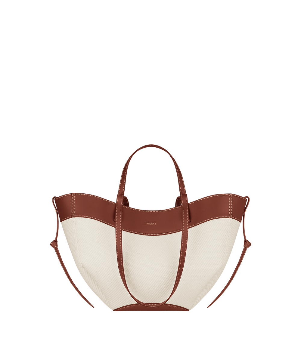 Polene Cyme Mini Cognac Canvas