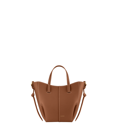 Polene Cyme Tote Nano Textured Camel